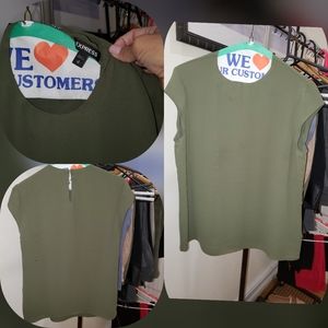 Express Cap Sleeve Crew Neck Top